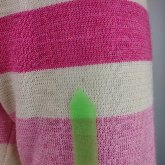 J. Crew for Net-A-Porter ivory pink striped Merino Wool sweater ladies XS - Picture 6 of 11